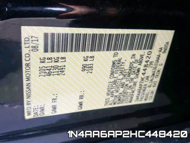 1N4AA6AP2HC448420 фото 2
