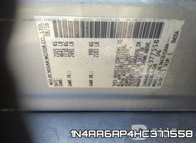 1N4AA6AP4HC377558 фото 10