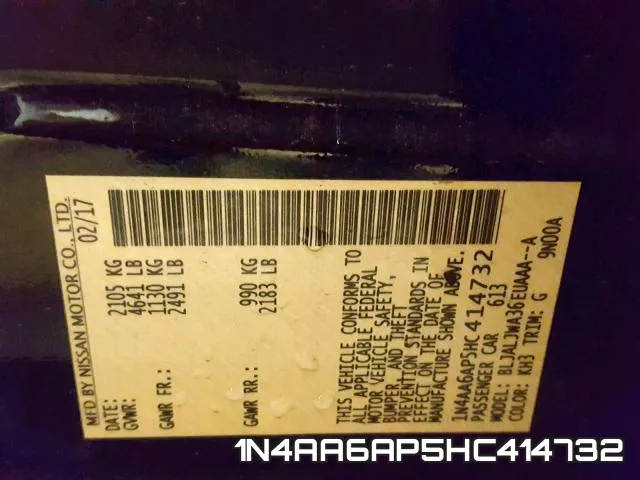 1N4AA6AP5HC414732 фото 2