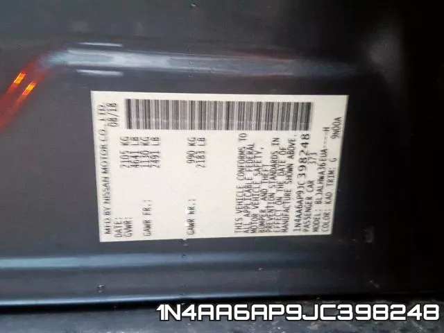 1N4AA6AP9JC398248 фото 2