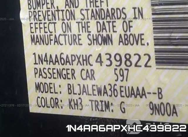 1N4AA6APXHC439822 фото 10