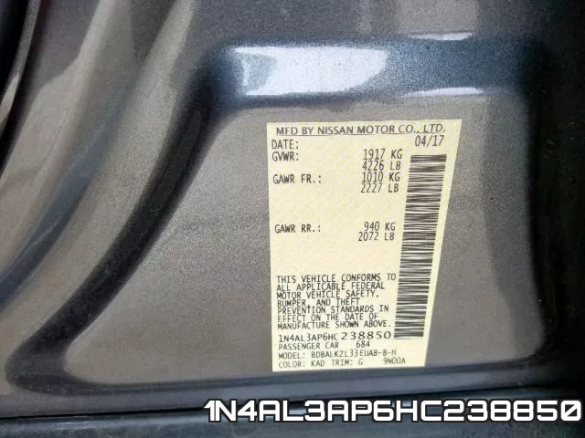 1N4AL3AP6HC238850 фото 2