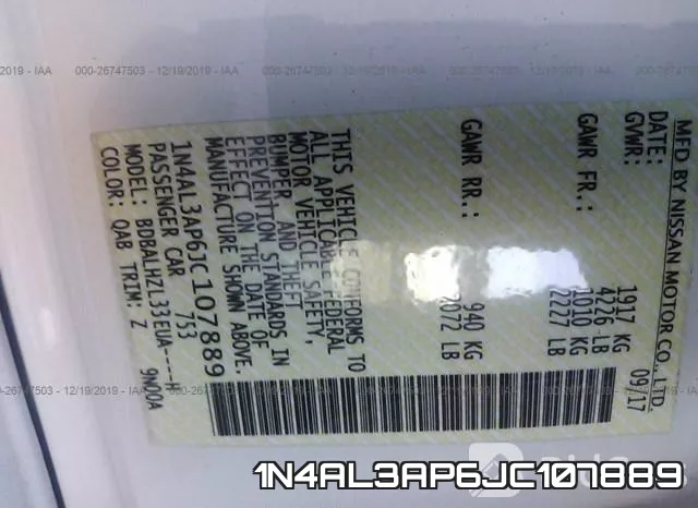 1N4AL3AP6JC107889 фото 9