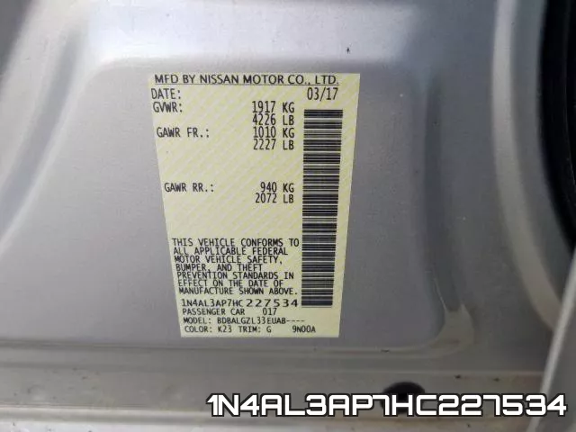 1N4AL3AP7HC227534 фото 2