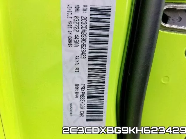2C3CDXBG9KH623429 фото 2