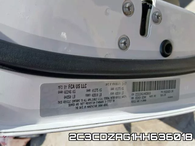 2C3CDZAG1HH636018 фото 2