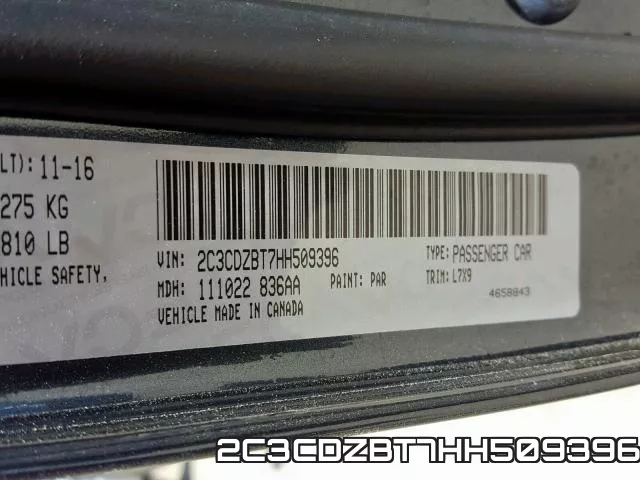 2C3CDZBT7HH509396 фото 2
