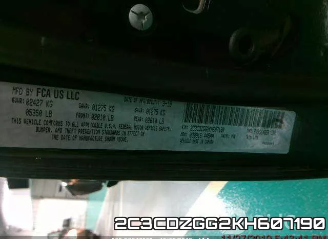 2C3CDZGG2KH607190 фото 10