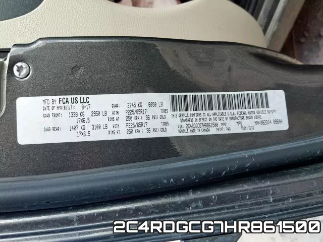 2C4RDGCG7HR861500 фото 2