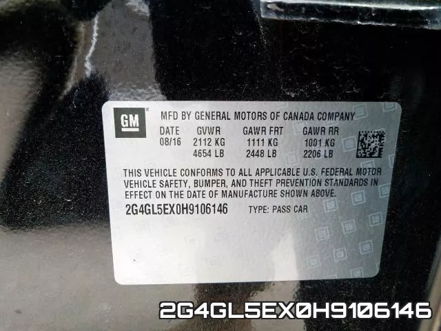2G4GL5EX0H9106146 фото 2