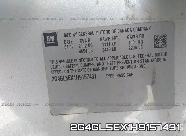 2G4GL5EX1H9157431 фото 10