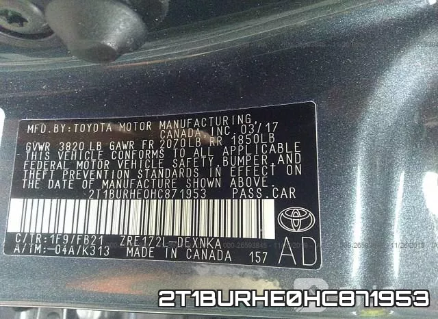 2T1BURHE0HC871953 фото 10