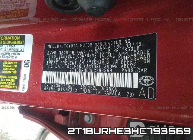 2T1BURHE3HC793569 фото 10