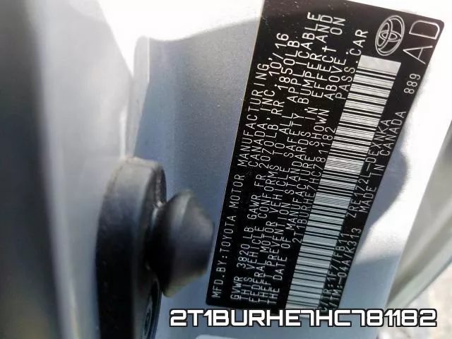 2T1BURHE7HC781182 фото 2