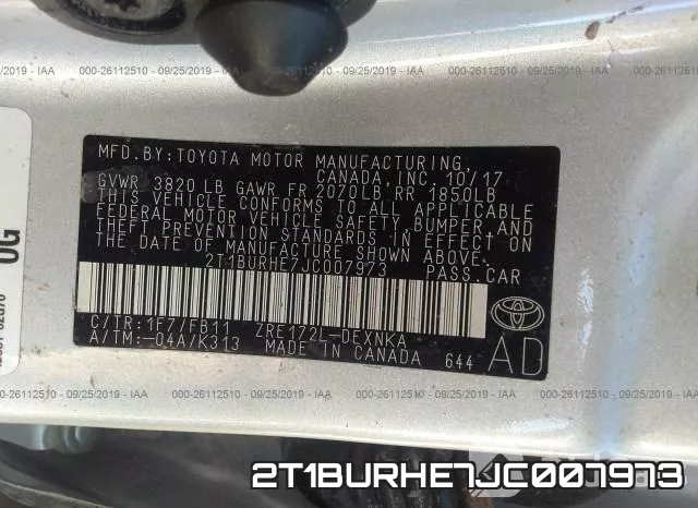 2T1BURHE7JC007973 фото 10