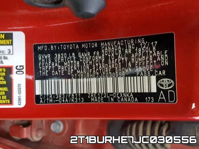 2T1BURHE7JC030556 фото 2
