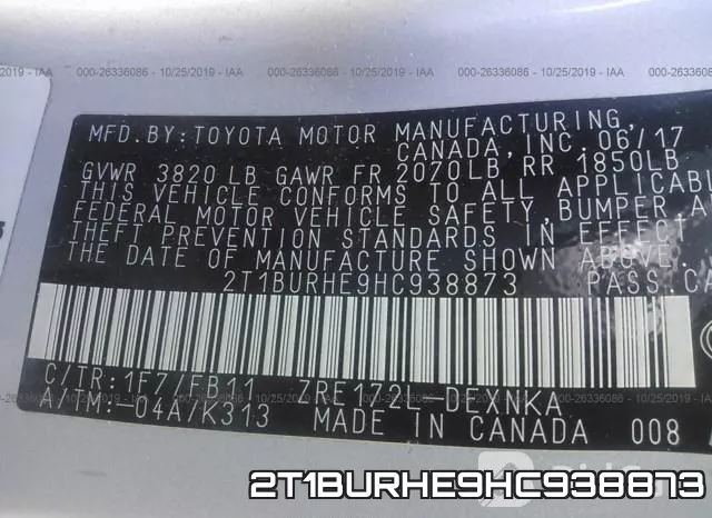 2T1BURHE9HC938873 фото 10
