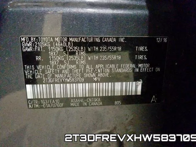 2T3DFREVXHW583709 фото 2