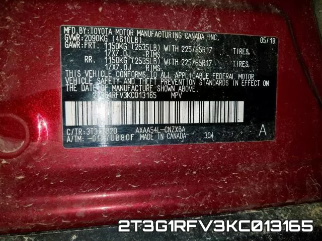 2T3G1RFV3KC013165 фото 2