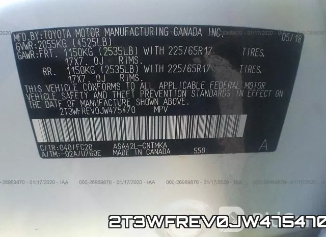2T3WFREV0JW475470 фото 10