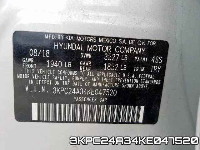 3KPC24A34KE047520 фото 2