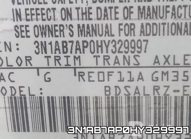 3N1AB7AP0HY329997 фото 10