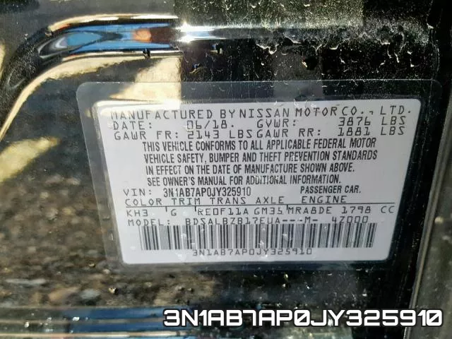 3N1AB7AP0JY325910 фото 2