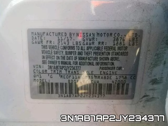 3N1AB7AP2JY234377 фото 2