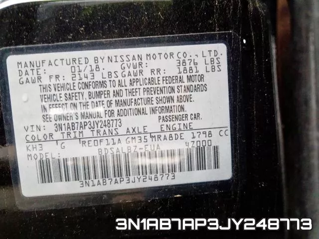 3N1AB7AP3JY248773 фото 2