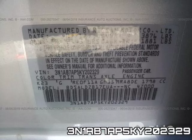 3N1AB7AP5KY202329 фото 10