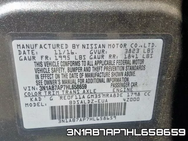 3N1AB7AP7HL658659 фото 2