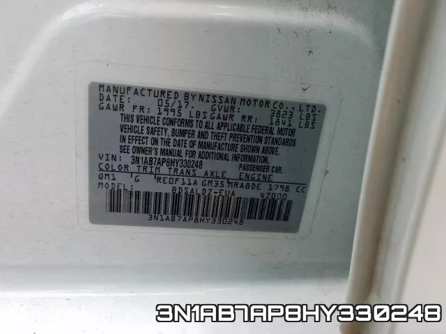 3N1AB7AP8HY330248 фото 2