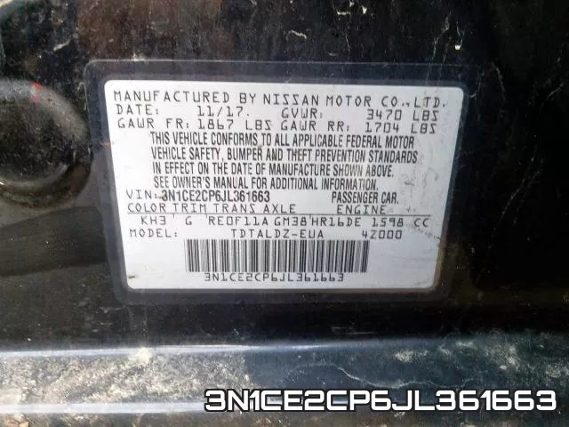 3N1CE2CP6JL361663 фото 2