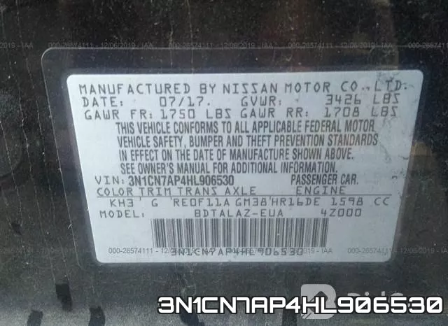 3N1CN7AP4HL906530 фото 10
