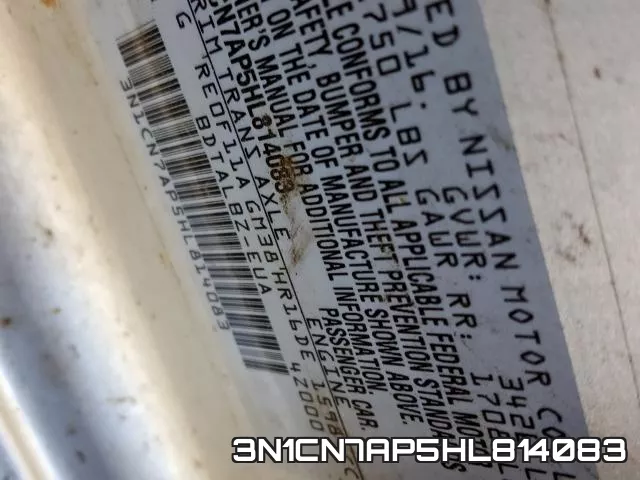 3N1CN7AP5HL814083 фото 2