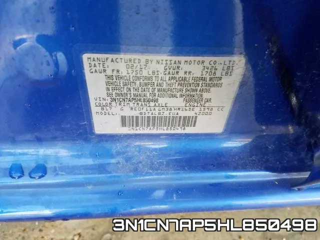 3N1CN7AP5HL850498 фото 2
