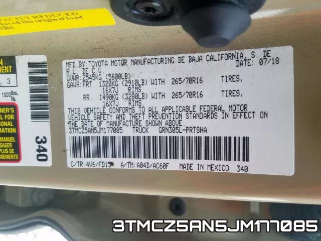 3TMCZ5AN5JM177085 фото 2