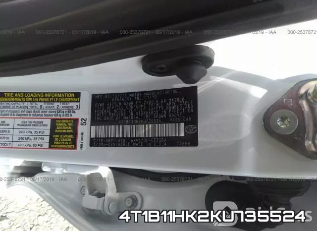 4T1B11HK2KU735524 фото 10