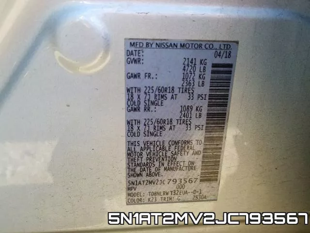 5N1AT2MV2JC793567 фото 2
