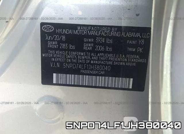 5NPD74LF1JH380040 фото 10