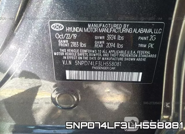 5NPD74LF3LH558081 фото 10