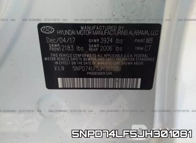 5NPD74LF5JH301081 фото 10
