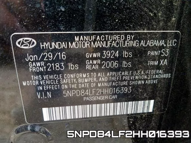 5NPD84LF2HH016393 фото 2