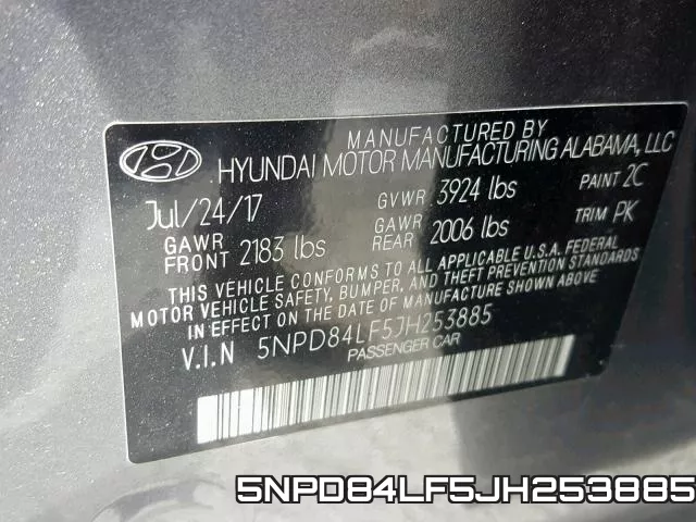 5NPD84LF5JH253885 фото 2