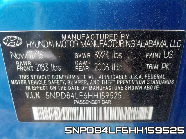 5NPD84LF6HH159525 фото 2