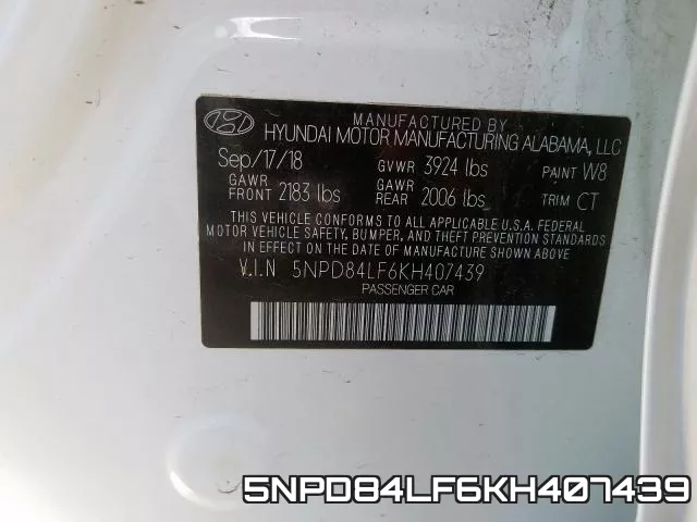 5NPD84LF6KH407439 фото 2