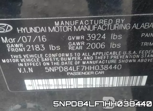 5NPD84LF7HH038440 фото 10