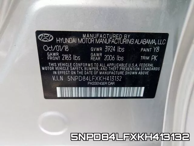 5NPD84LFXKH413132 фото 2