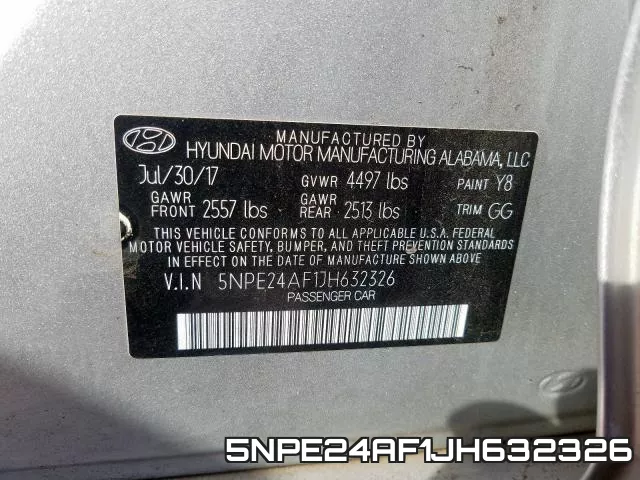 5NPE24AF1JH632326 фото 2