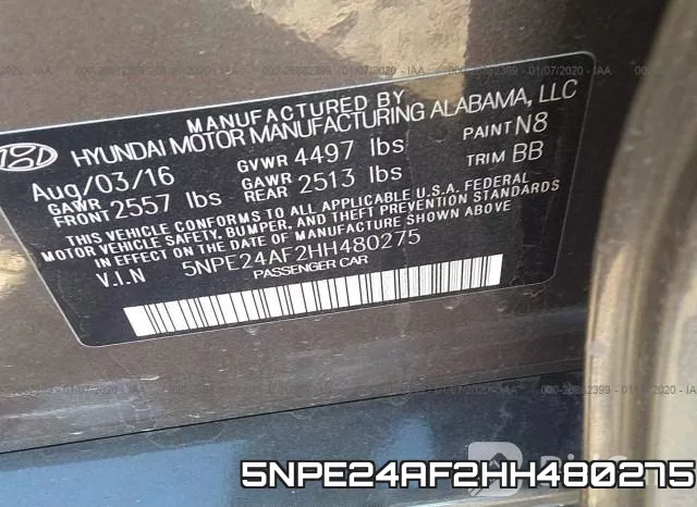 5NPE24AF2HH480275 фото 10
